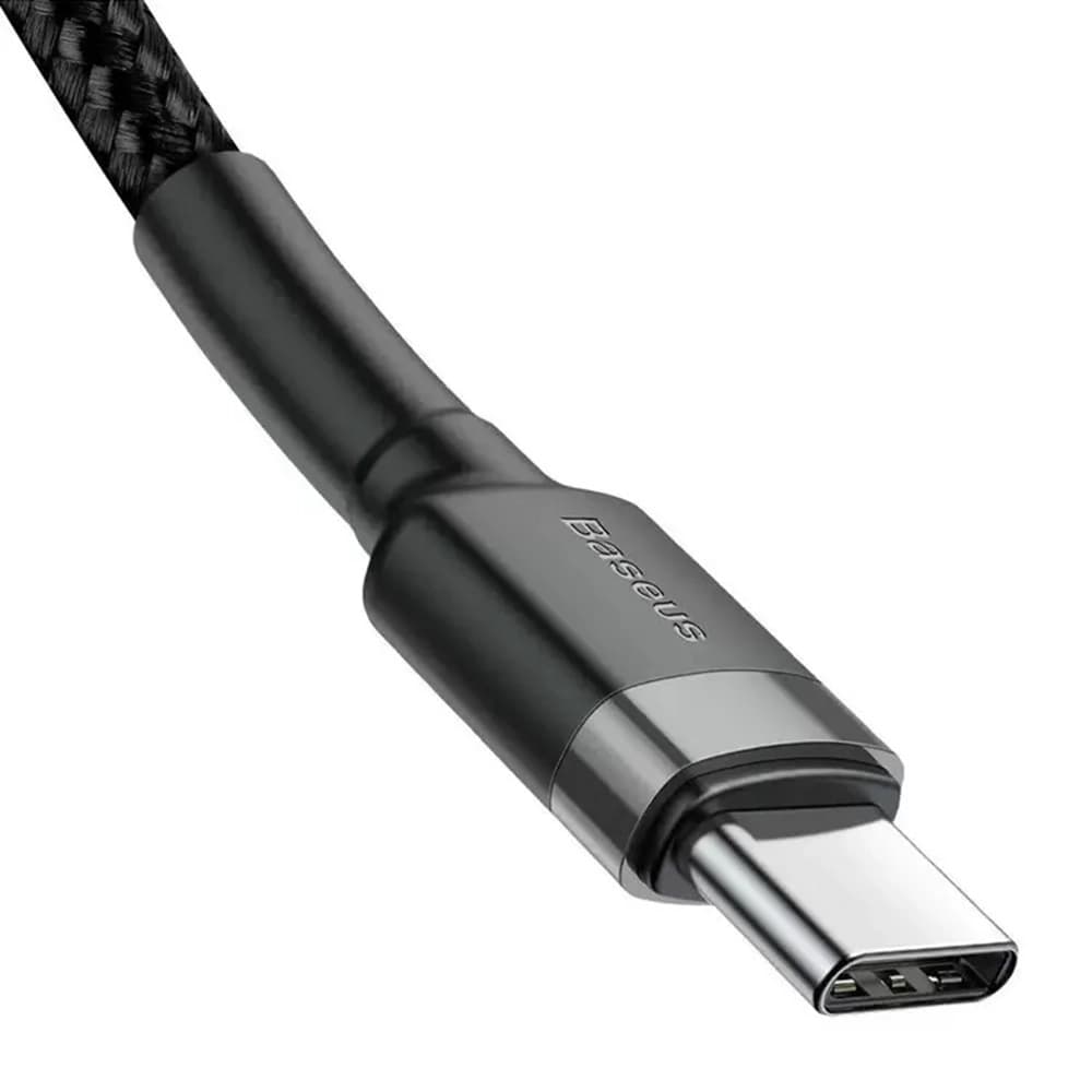 Baseus - (balení 2 ks) datový kabel Cafule (E0418500) - rychlonabíjení, USB-C na USB-C, 60W, 2m - černá / šedá - náhled 2