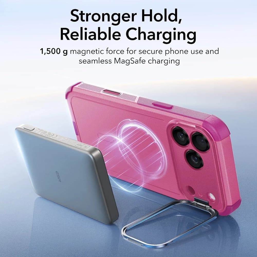 ESR Cyber Armor Kickstand pro iPhone 17 Pro růžová - náhled 2
