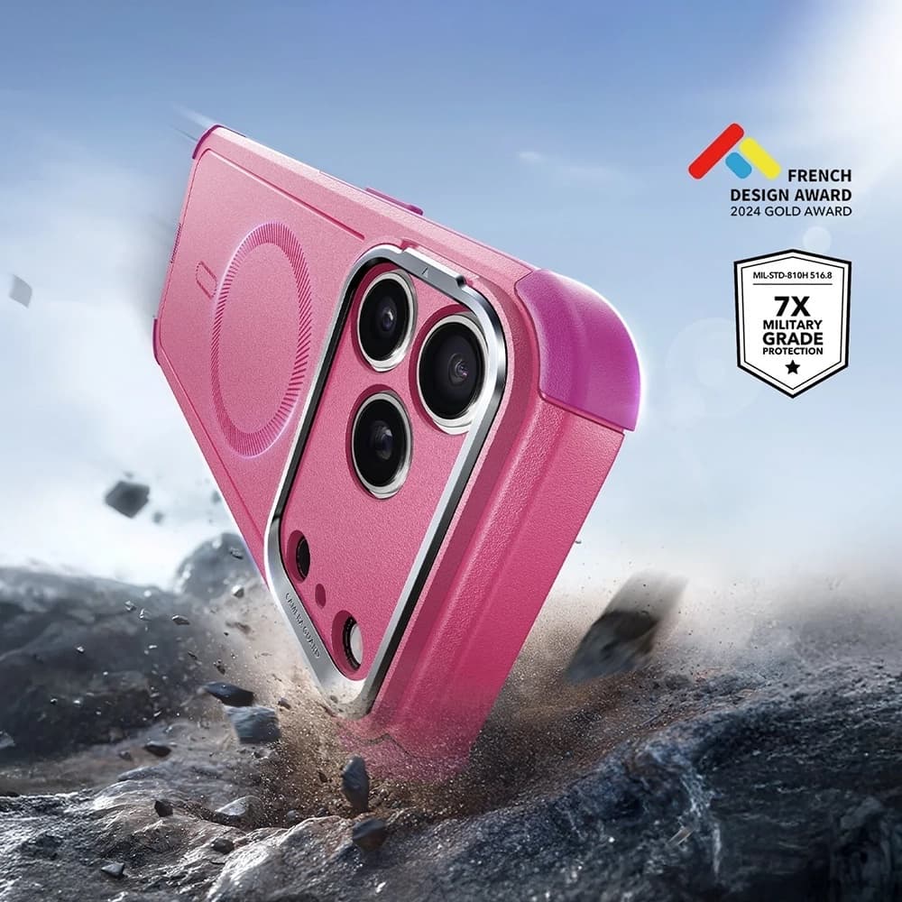 ESR Cyber Armor Kickstand pro iPhone 17 Pro Max růžová - náhled 2