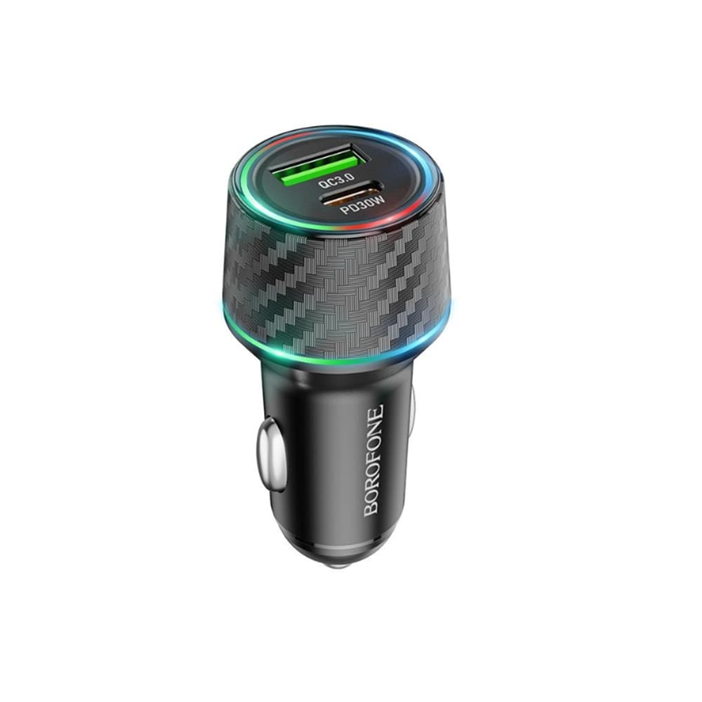 Borofone nabíječka do auta Brilliant BZ21 USB Type-C PD30W QC3.0 48W černá - náhled 2