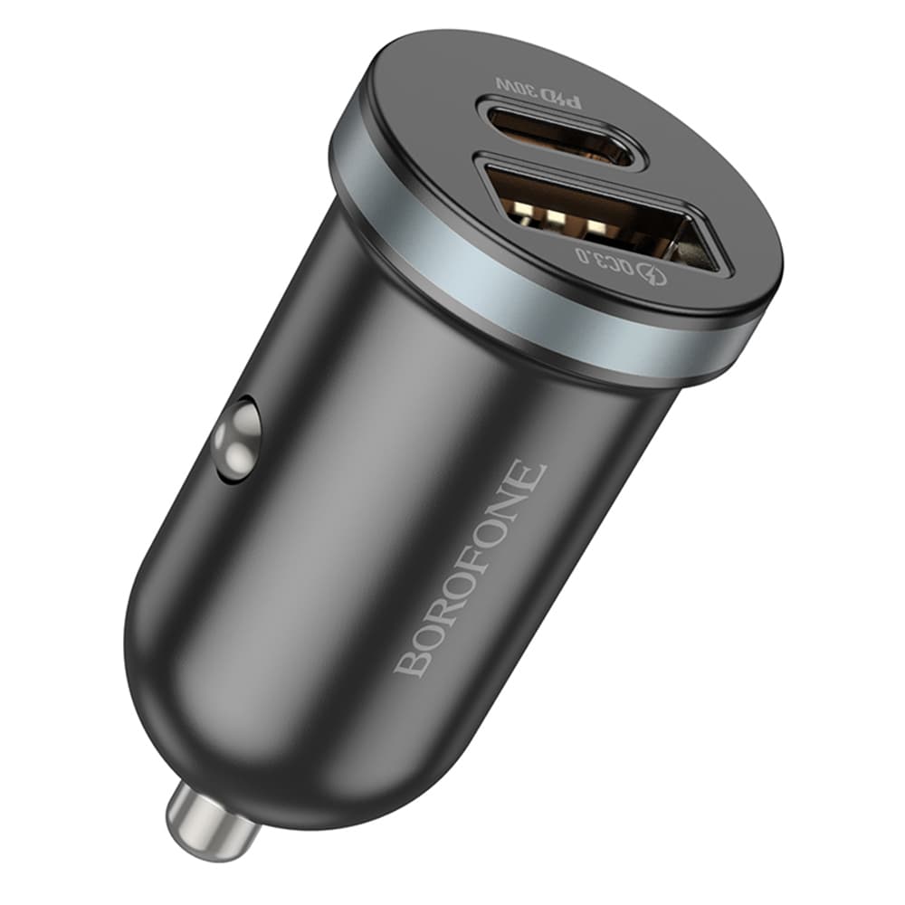 Borofone autonabíječka Scenery BZ22 USB Type-C PD30W QC3.0 černá - náhled 2