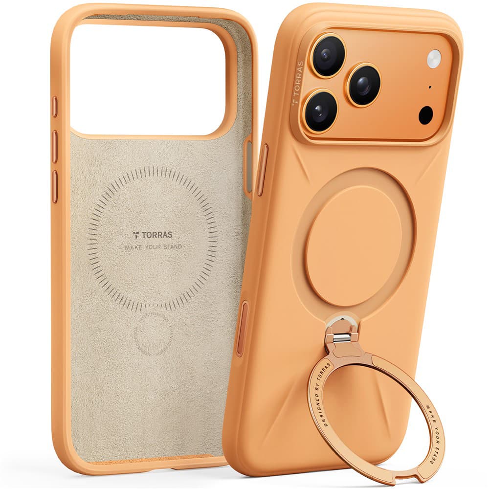 Torras QPRO Silicone Series iPhone 17 Pro Max Oranžová - náhled 2