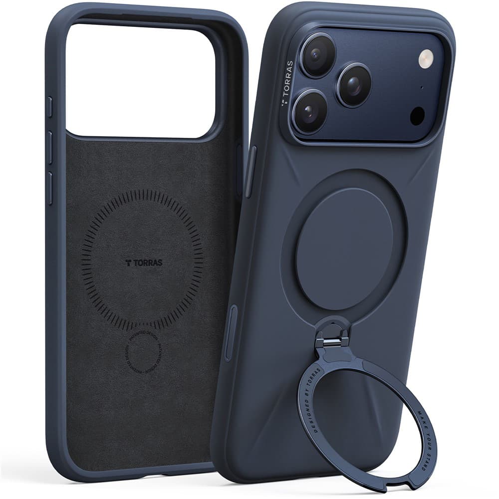 Torras QPRO Silicone Series iPhone 17 Pro tmavě modrý - náhled 2