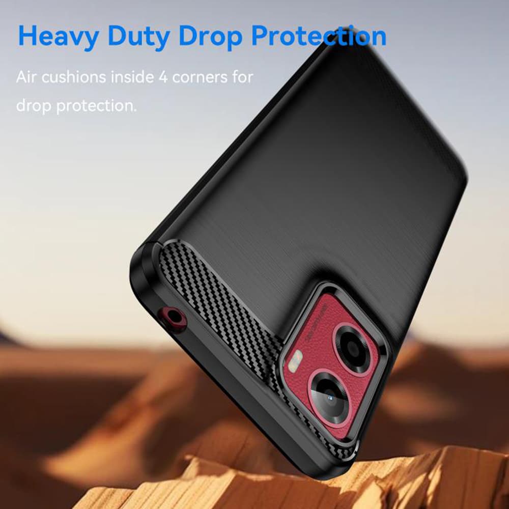 Pouzdro Techsuit Carbon Silicone pro Motorola Moto G05 E15 černé - náhled 2