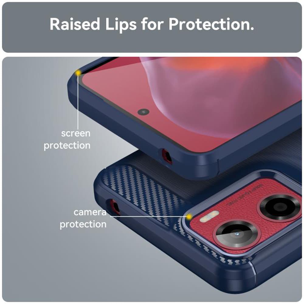 Pouzdro Techsuit Carbon Silicone pro Motorola Moto G05 E15 modré - náhled 2