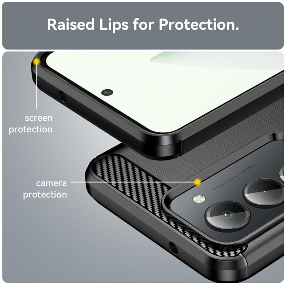 Techsuit Carbon Silicone pro Xiaomi Redmi 15 4G / 5G černý - náhled 2