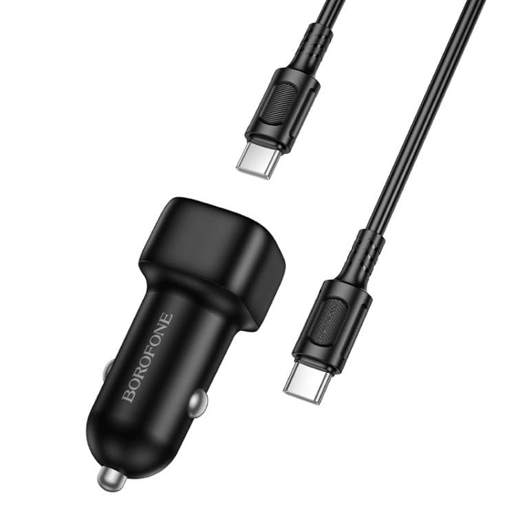 Borofone Cloud (BZ34A) autonabíječka s Type-C kabelem PD20W černá - náhled 2