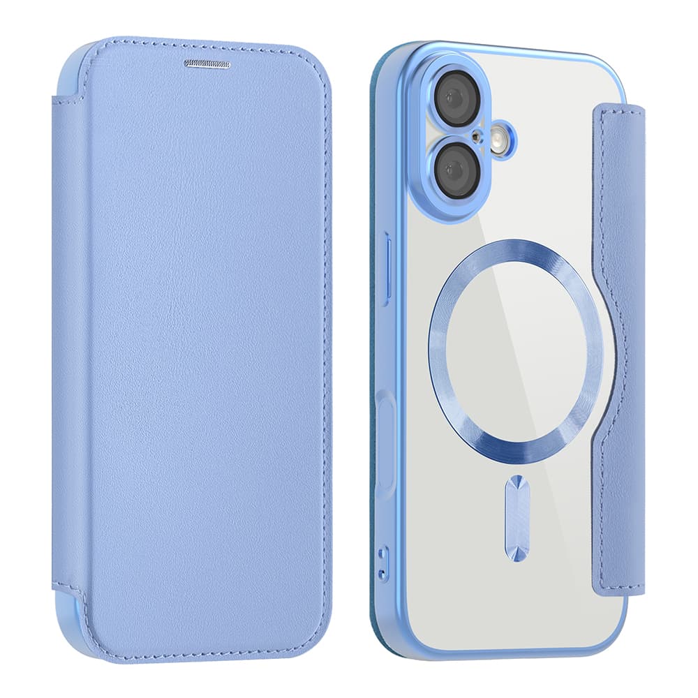 Pouzdro na knihu Techsuit SmartMag iPhone 17 světle modré - náhled 2