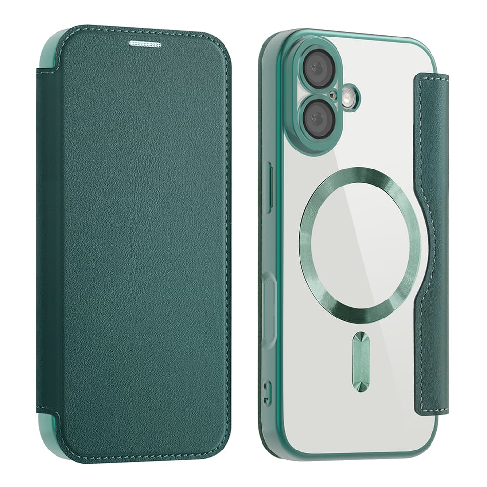 Pouzdro na knihu Techsuit SmartMag pro iPhone 17 zelené - náhled 2