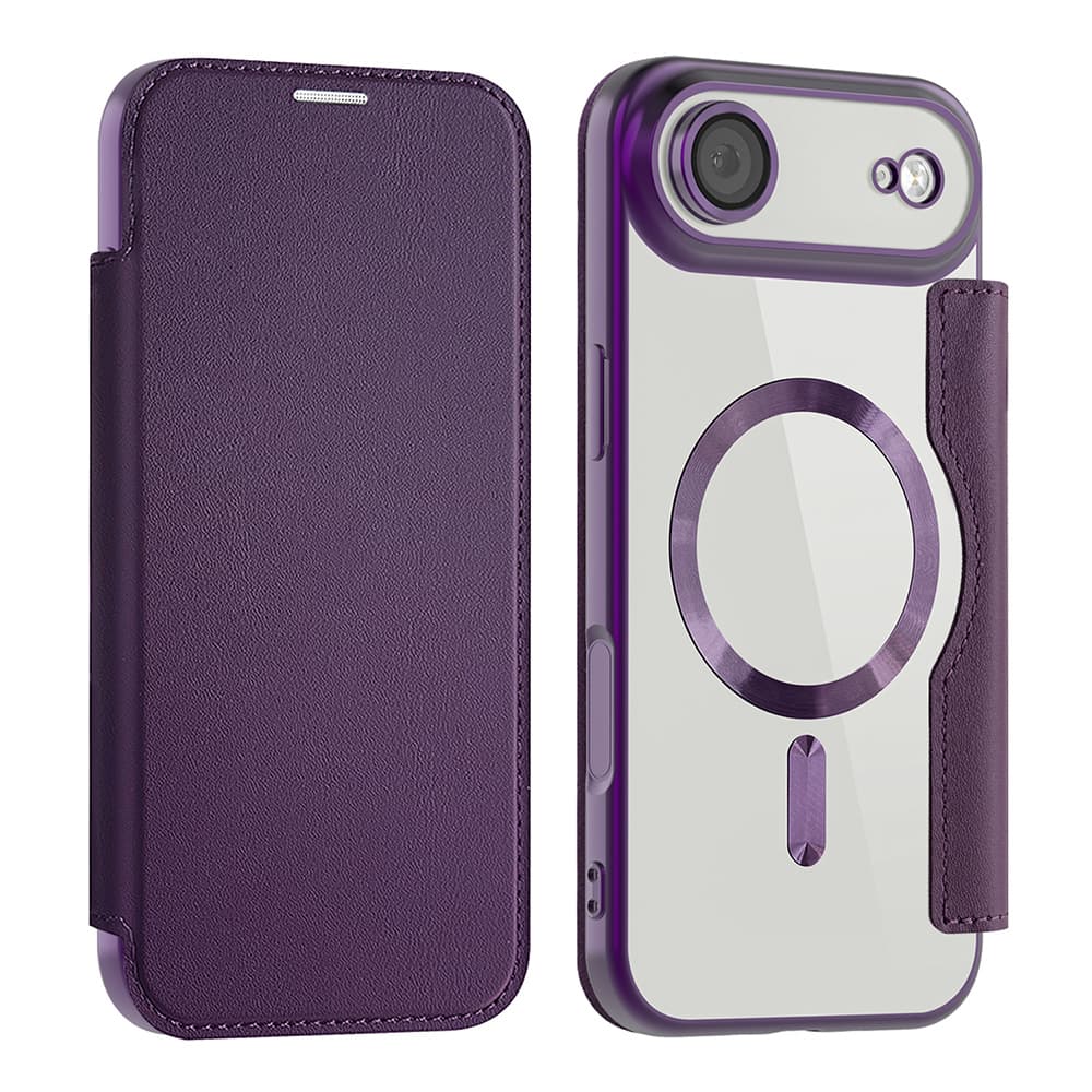 Pouzdro na knihu Techsuit SmartMag iPhone 17 Air fialové - náhled 2