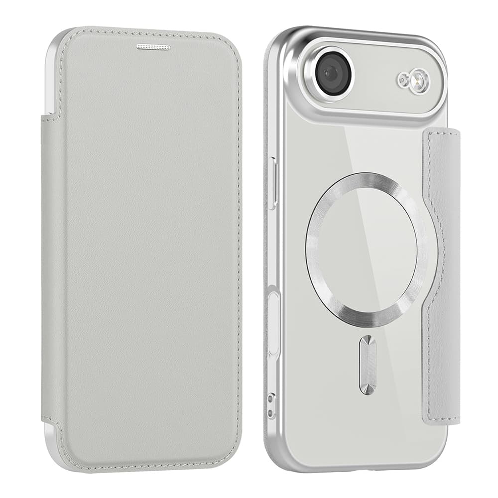 Pouzdro Techsuit SmartMag Book pro iPhone 17 Air šedé - náhled 2