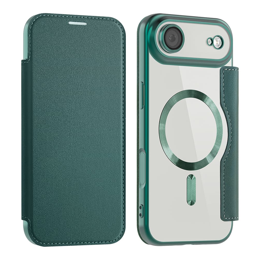 Pouzdro na knihu Techsuit SmartMag iPhone 17 Air zelené - náhled 2
