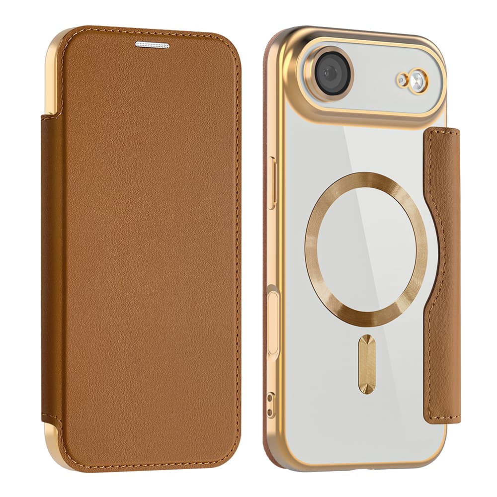 Pouzdro na knihu Techsuit SmartMag iPhone 17 Air hnědé - náhled 2