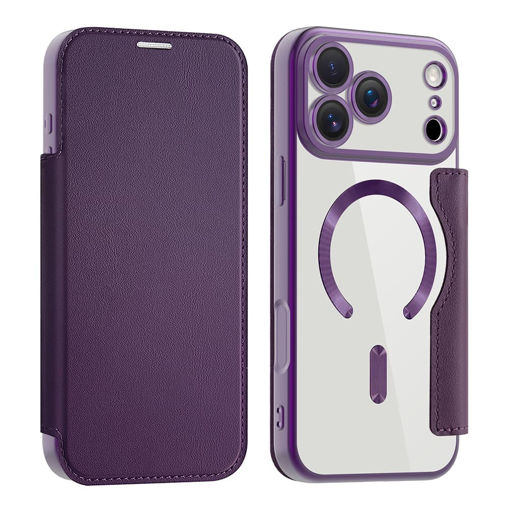 Pouzdro na knihu Techsuit SmartMag iPhone 17 Pro Max fialové - náhled 2