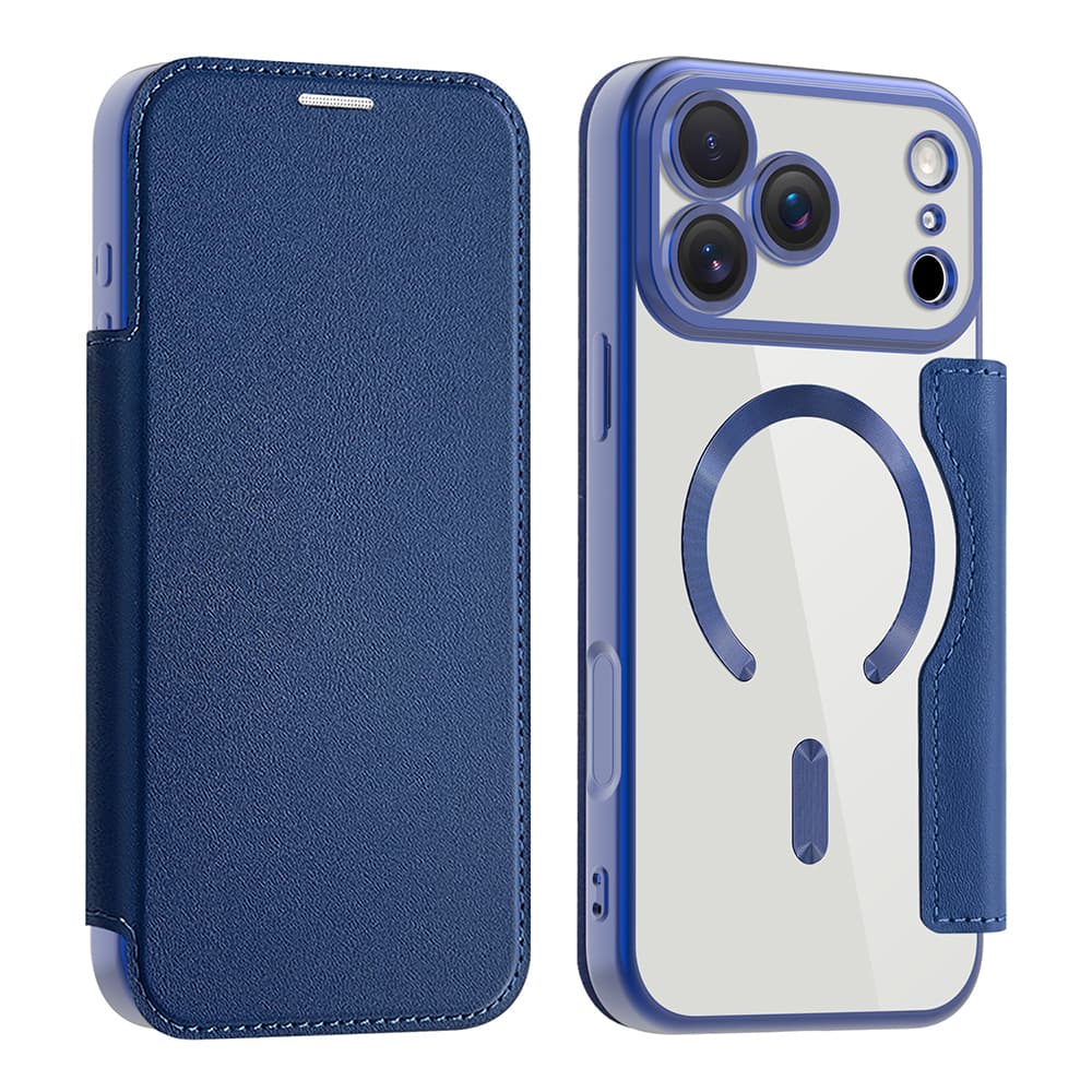 Pouzdro na knihu Techsuit SmartMag iPhone 17 Pro modré - náhled 2