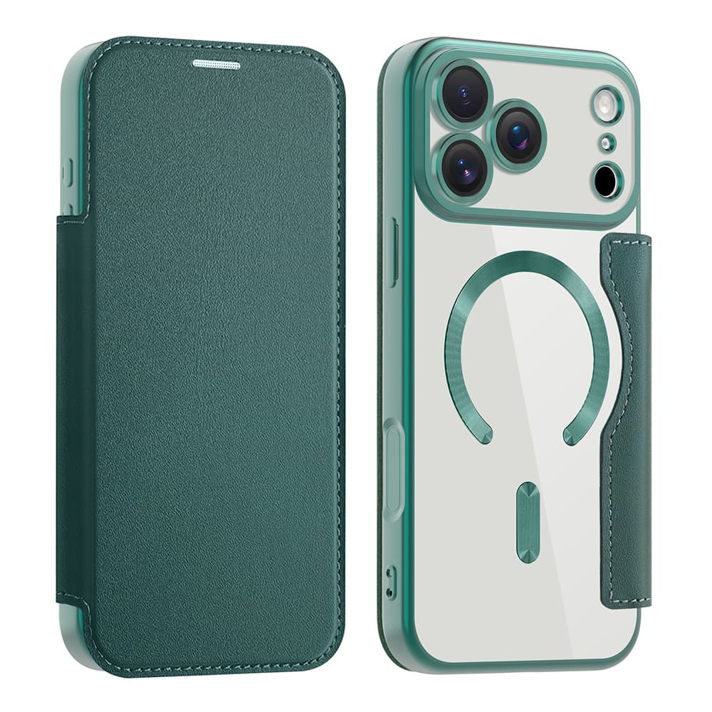 Pouzdro na knihu Techsuit SmartMag pro iPhone 17 Pro zelené - náhled 2