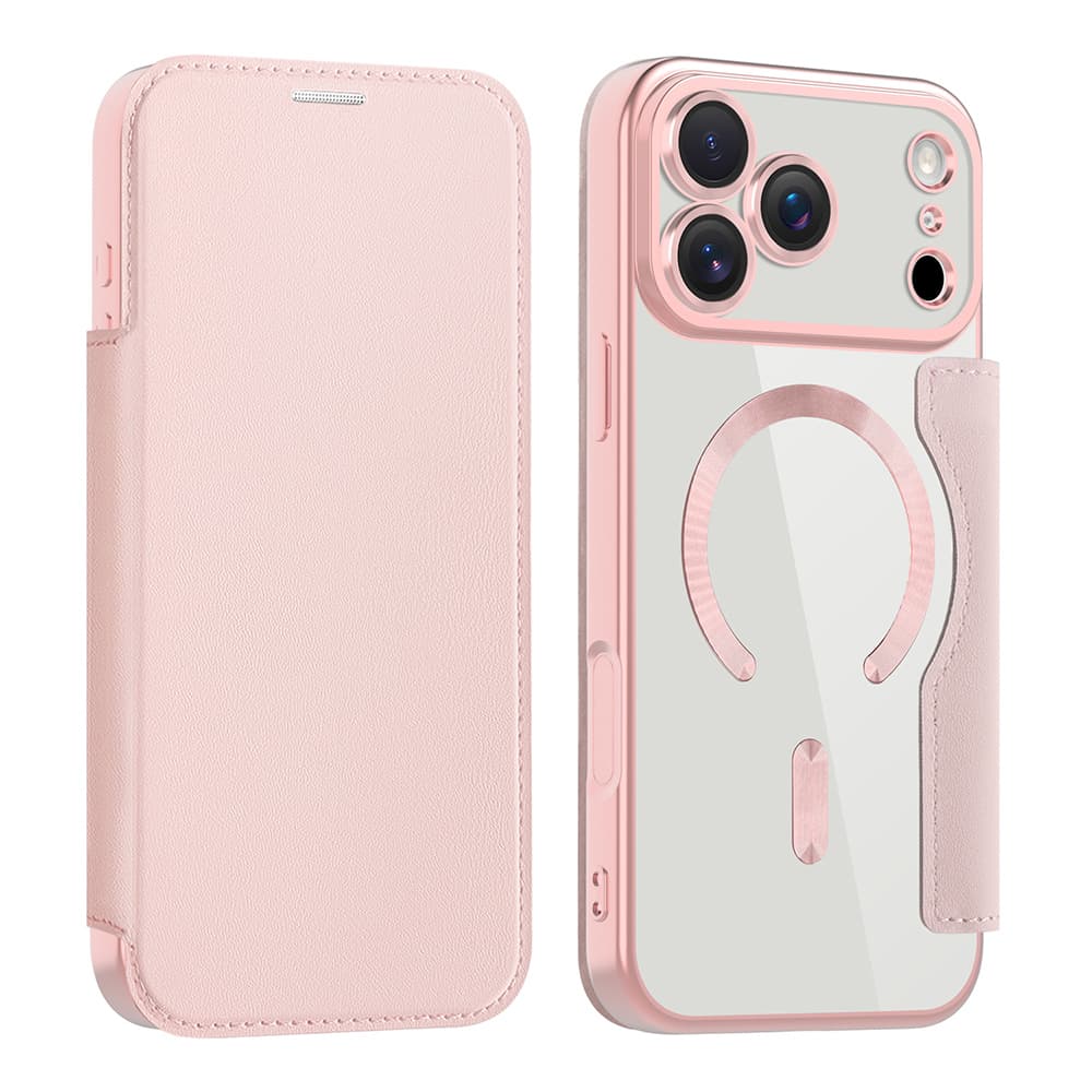 Techsuit SmartMag knížkové pouzdro iPhone 17 Pro růžové - náhled 2