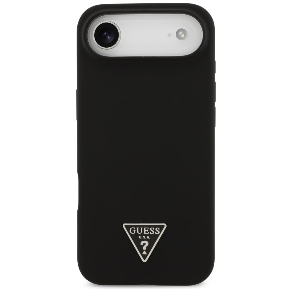 Guess Silicone Triangle Logo MagSafe iPhone 17 Air Černý - náhled 2