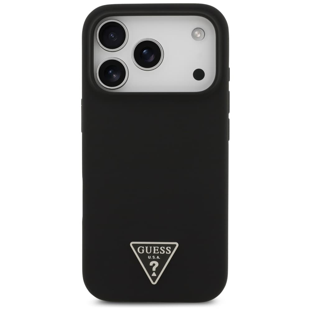 Guess Silicone Triangle Logo MagSafe iPhone 17 Pro černý - náhled 2