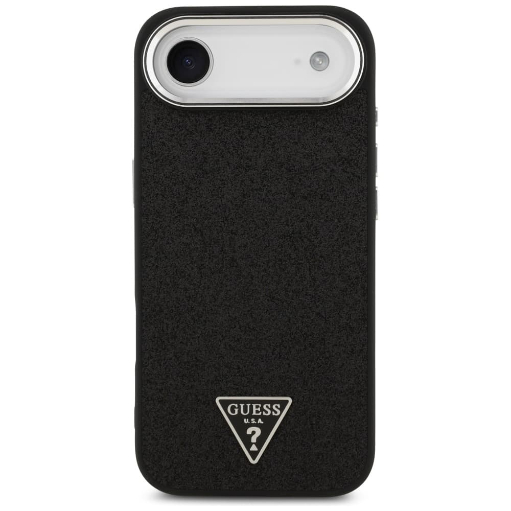 Guess Glitter Triangle Logo MagSafe iPhone 17 Air Černý - náhled 2