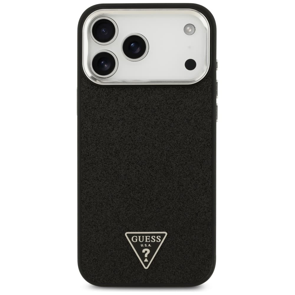 Guess Glitter Triangle Logo MagSafe iPhone 17 Pro Max černý - náhled 2