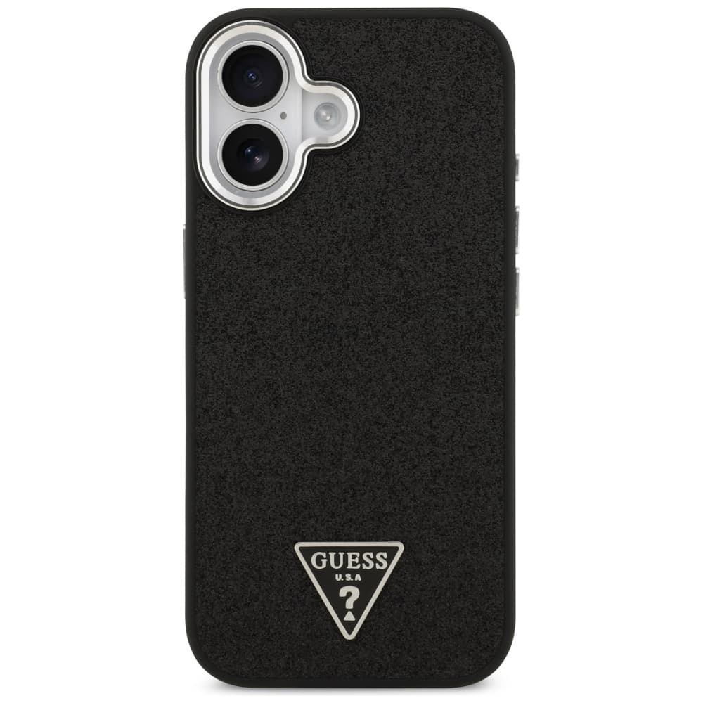 Guess Glitter Triangle Logo MagSafe pro iPhone 17 černý - náhled 2
