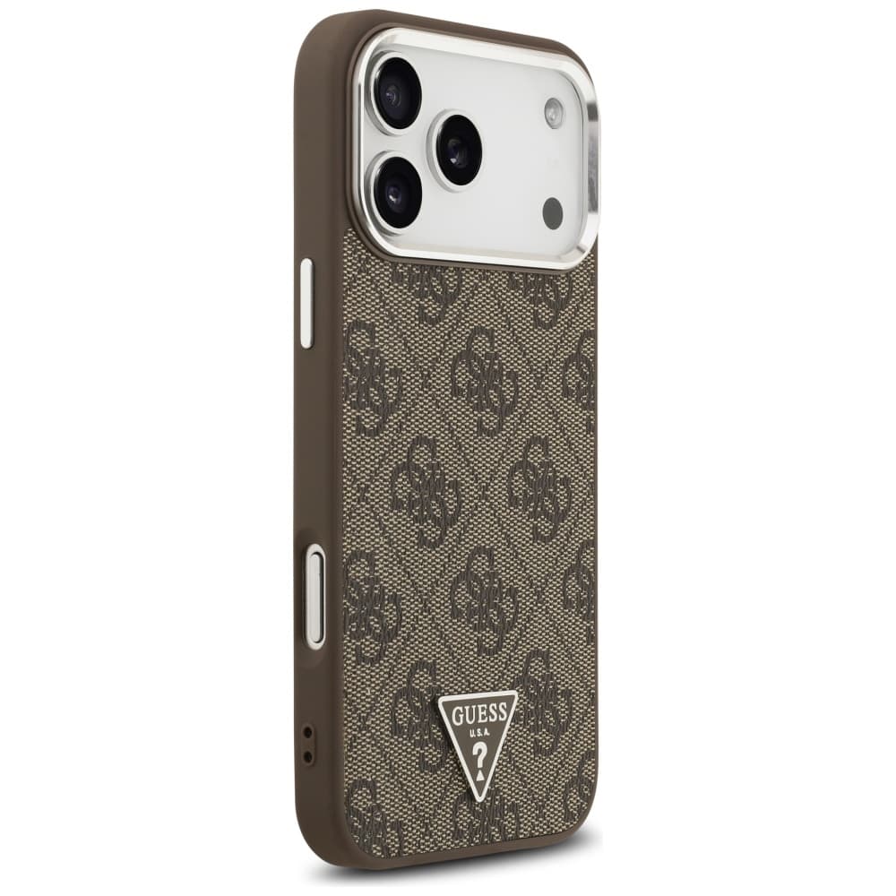 Guess Hardcase 4G Triangle Logo MagSafe iPhone 17 Pro Max hnědý - náhled 2