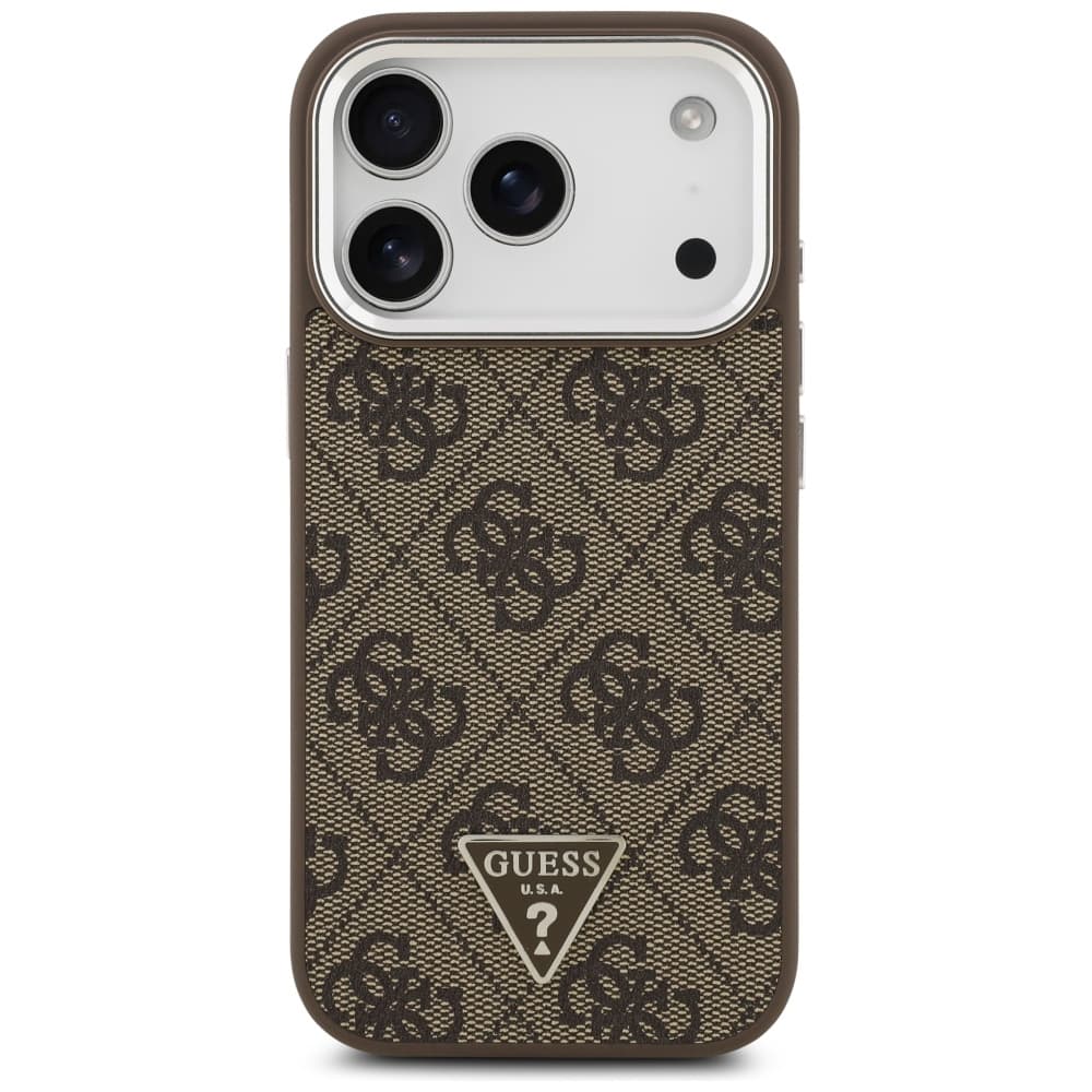 Guess Hardcase 4G Triangle Logo MagSafe iPhone 17 Pro hnědý - náhled 2