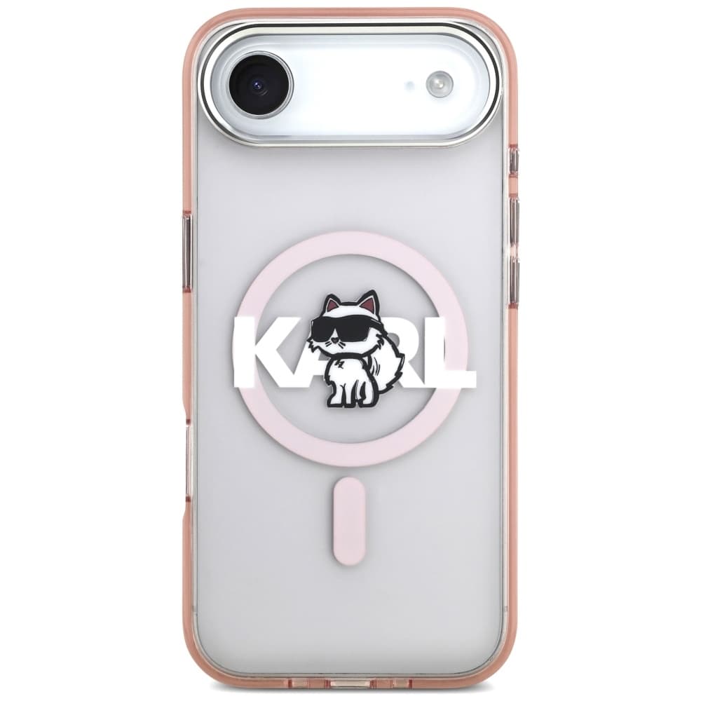Karl Lagerfeld IML MagSafe Sketch Logo iPhone 17 Air Růžová Choupette - náhled 2