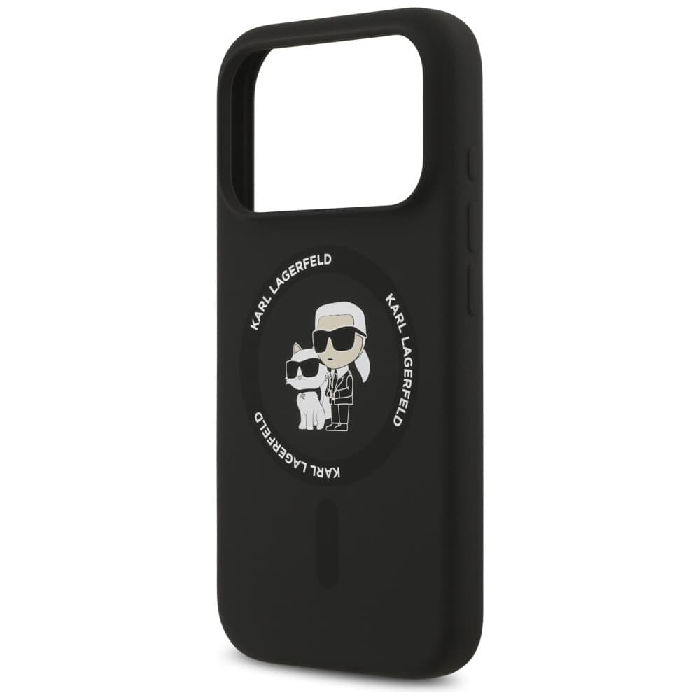 Karl Lagerfeld Silicone Ring MagSafe iPhone 17 Pro černá Karl&amp;Choupette - náhled 2