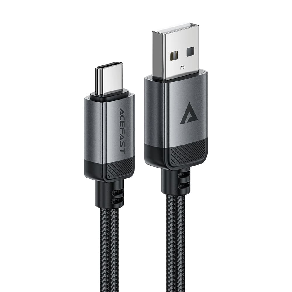 Acefast Data Cable C20-04 USB na Type-C 3A rychlé nabíjení odolný nylon 1.2m černý - náhled 2