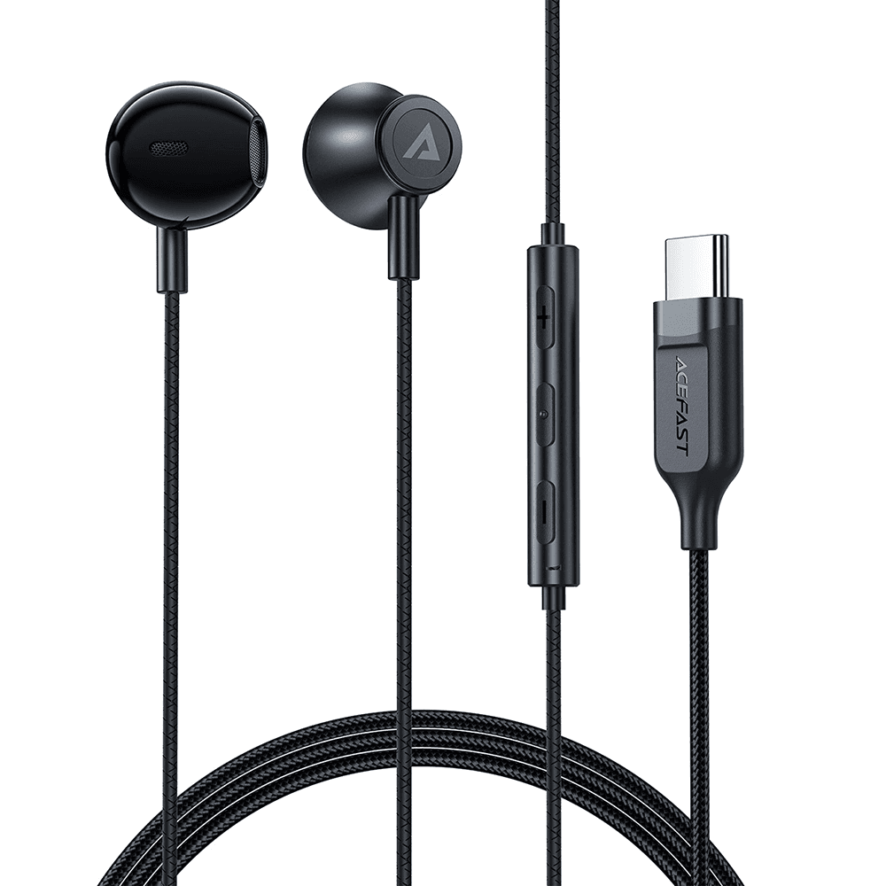 Acefast Wired Earphones L2 Type-C černé s mikrofonem a ovládáním 1.2m - náhled 2