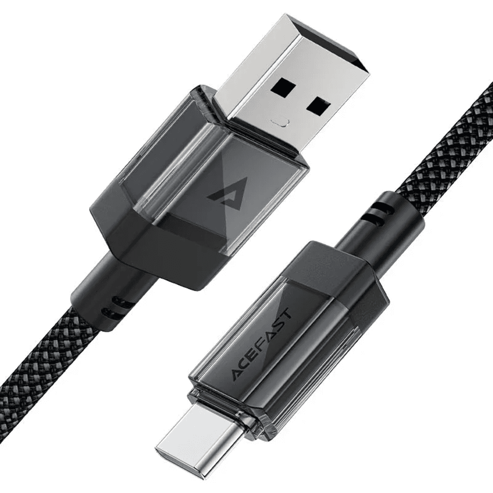 Acefast Data Cable C12-04 Rychlonabíjecí USB na Type-C 3A Černý 1.2m - náhled 2