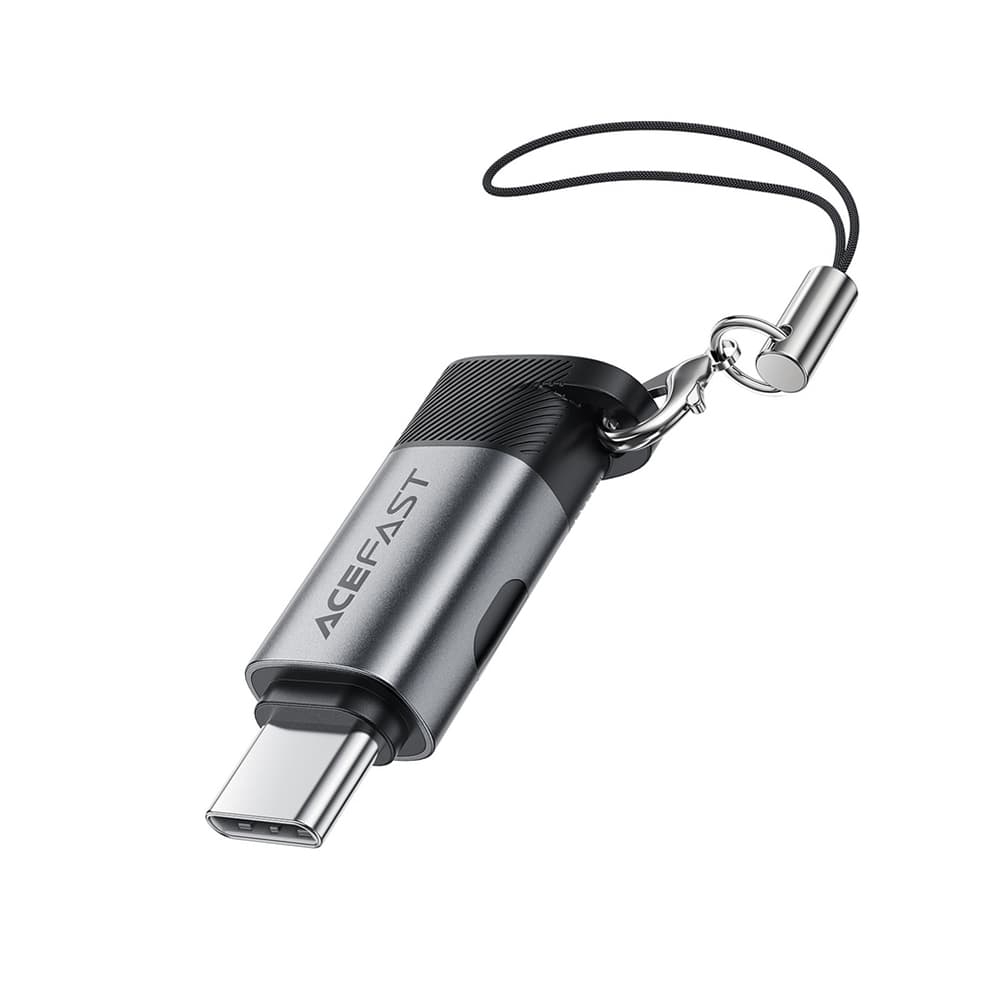 Acefast Adaptér J9 s digitálním displejem Type-C na USB-C kovově šedý - náhled 2