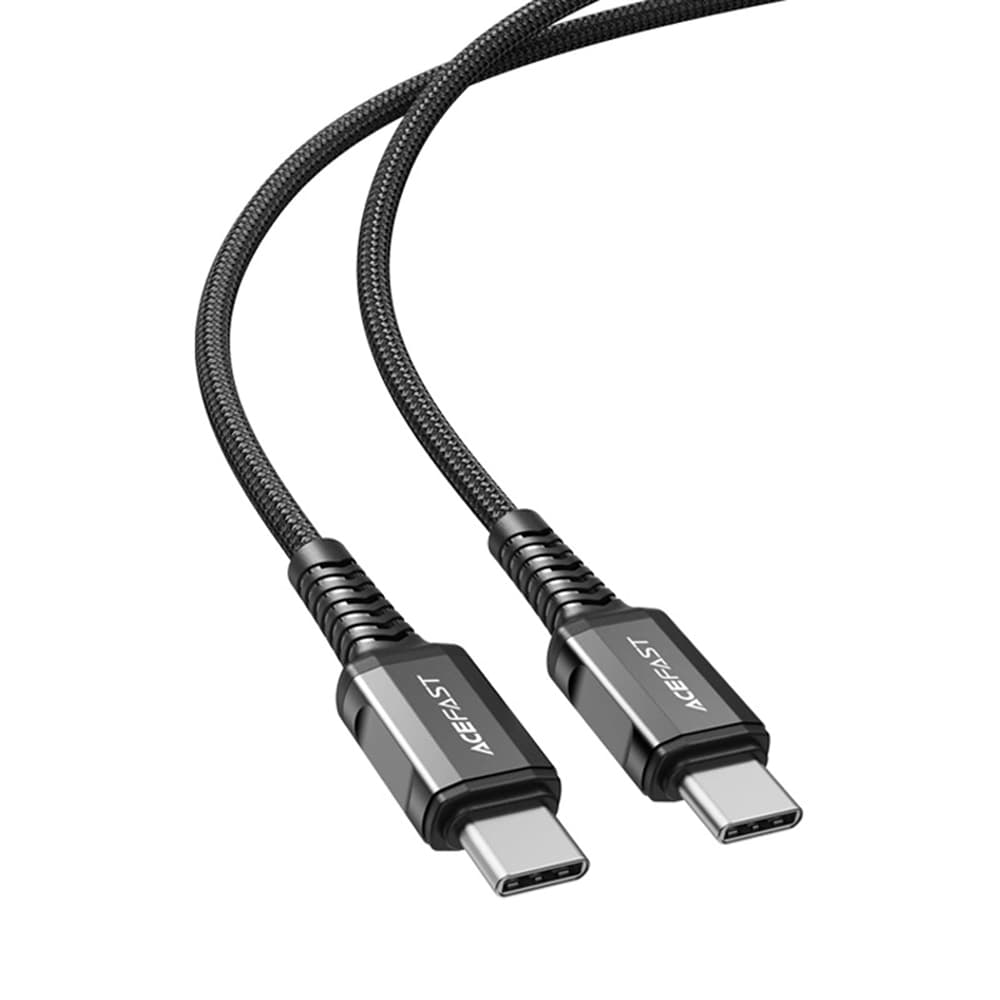 Acefast - Datový kabel (C1-03) - Type-C na Type-C 60W 20V/3A Rychlé nabíjení Nylonový opletený 1.2m Černý - náhled 2