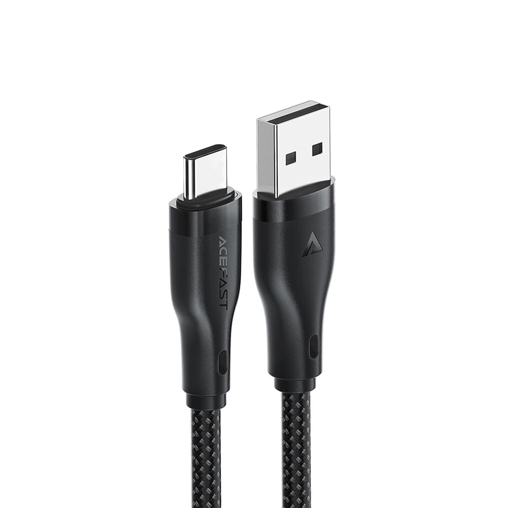 Acefast Data Cable C8-04 Rychlonabíjecí USB na Type-C 3A Nylon 1.2m černý - náhled 2