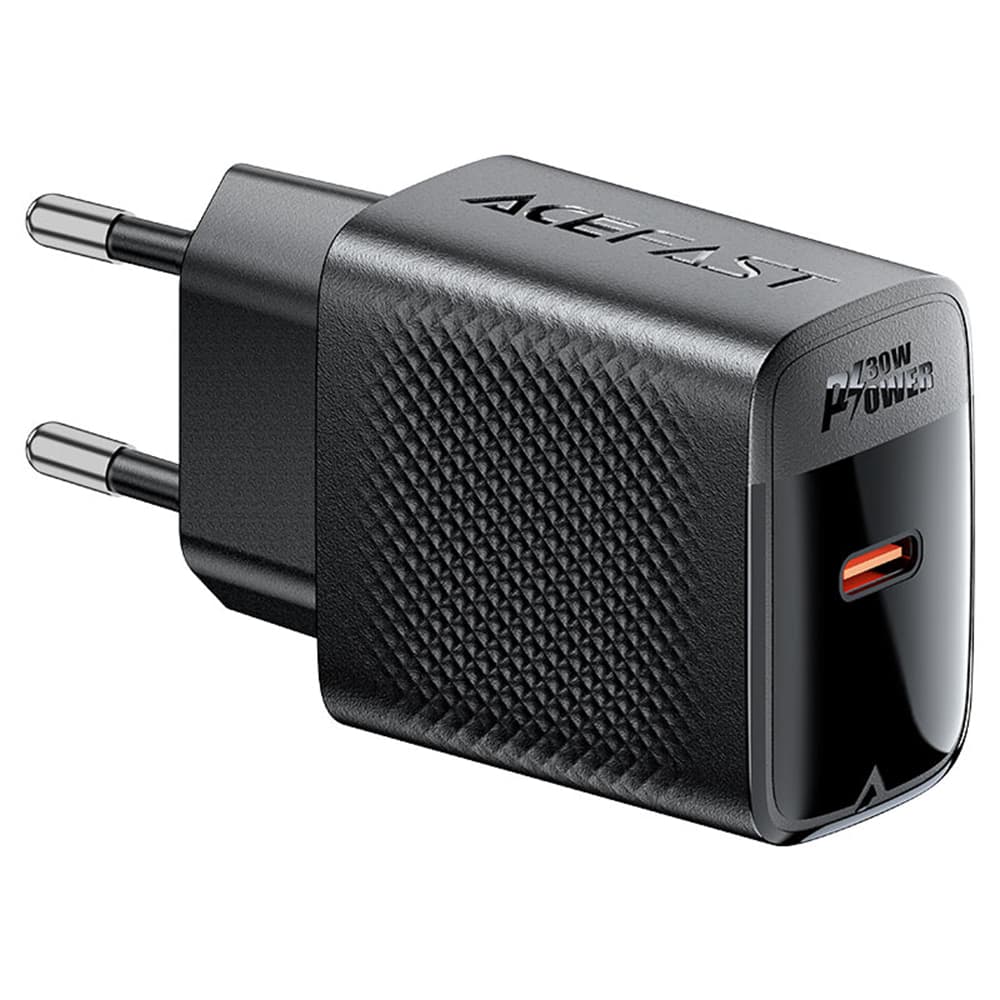 Acefast Wall Charger A102 GaN Rychlonabíječka Type-C PD30W Smart Chip černá - náhled 2