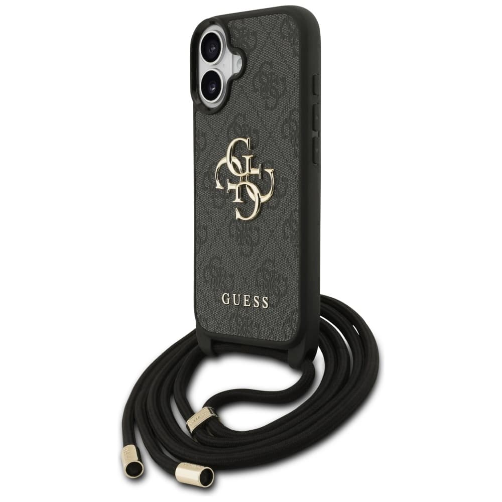 Guess Hardcase 4G CBDY Big Logo s popruhem iPhone 17 černá - náhled 2