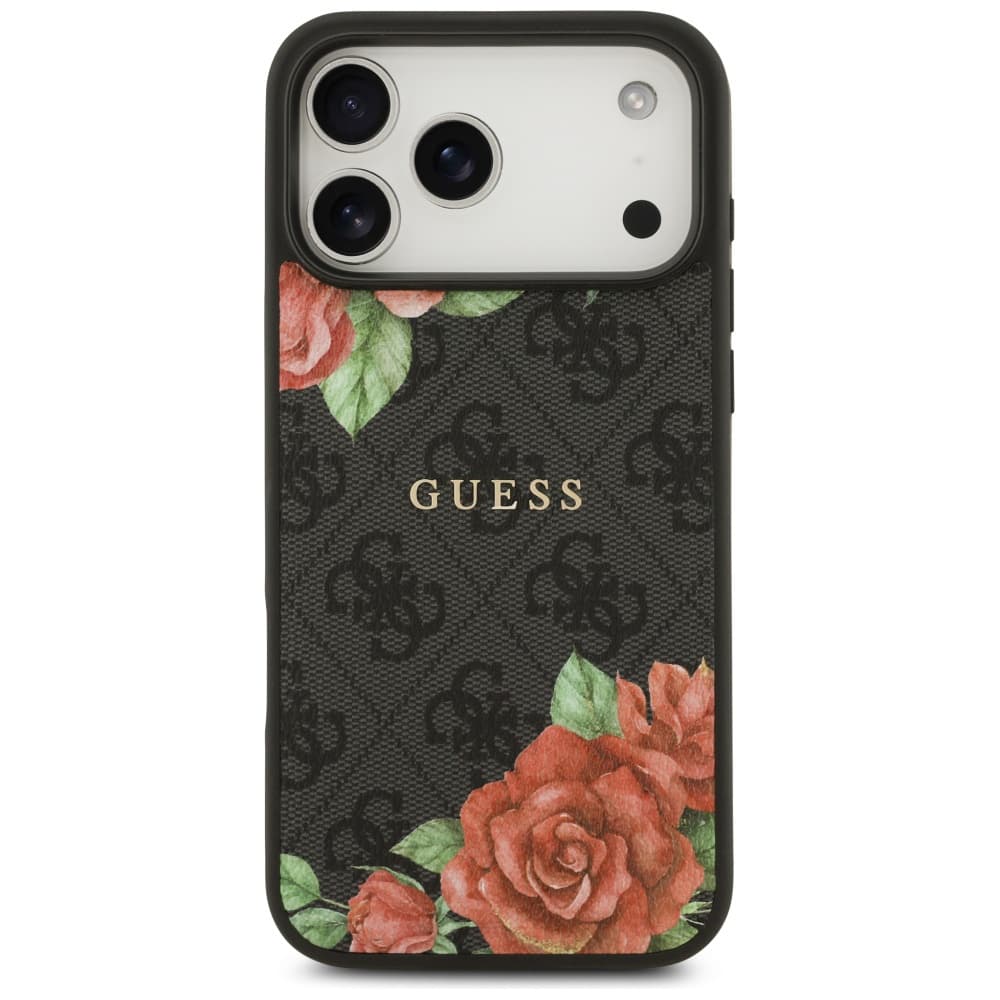 Guess Hardcase 4G Flowers Print MagSafe iPhone 17 Pro černá - náhled 2