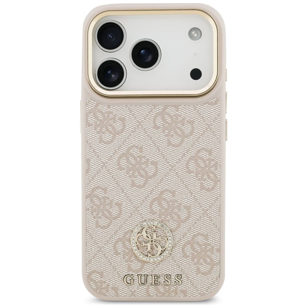 Guess Hardcase 4G Strass Logo &amp; Big Strap iPhone 17 Pro růžová - náhled 2