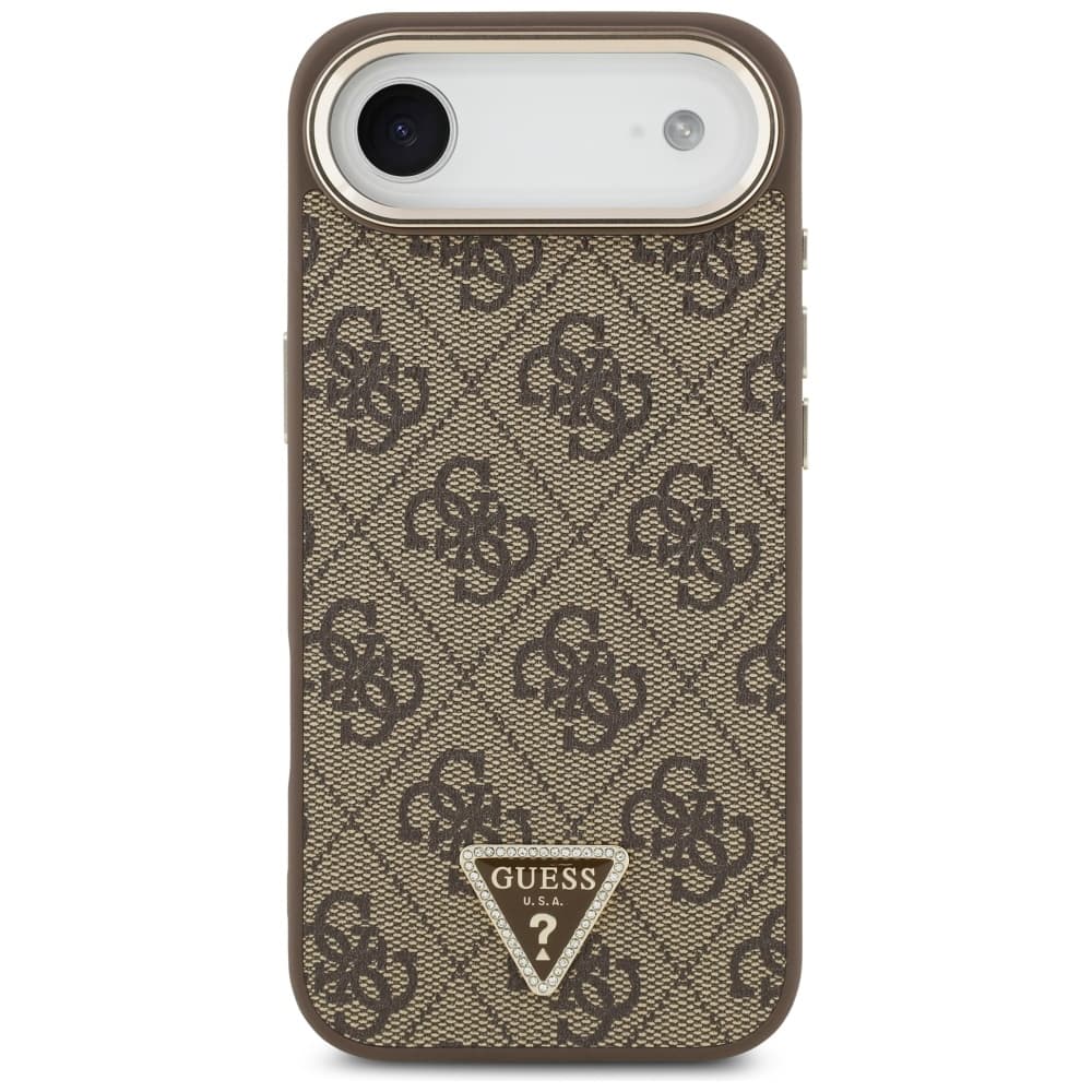 Guess Hardcase 4G Triangle Logo iPhone 17 Air Hnědá - náhled 2