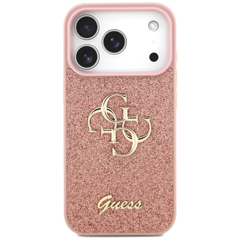 Guess Fixed Glitter Big 4G GUHCP17LHG4SGP iPhone 17 Pro růžová - náhled 2