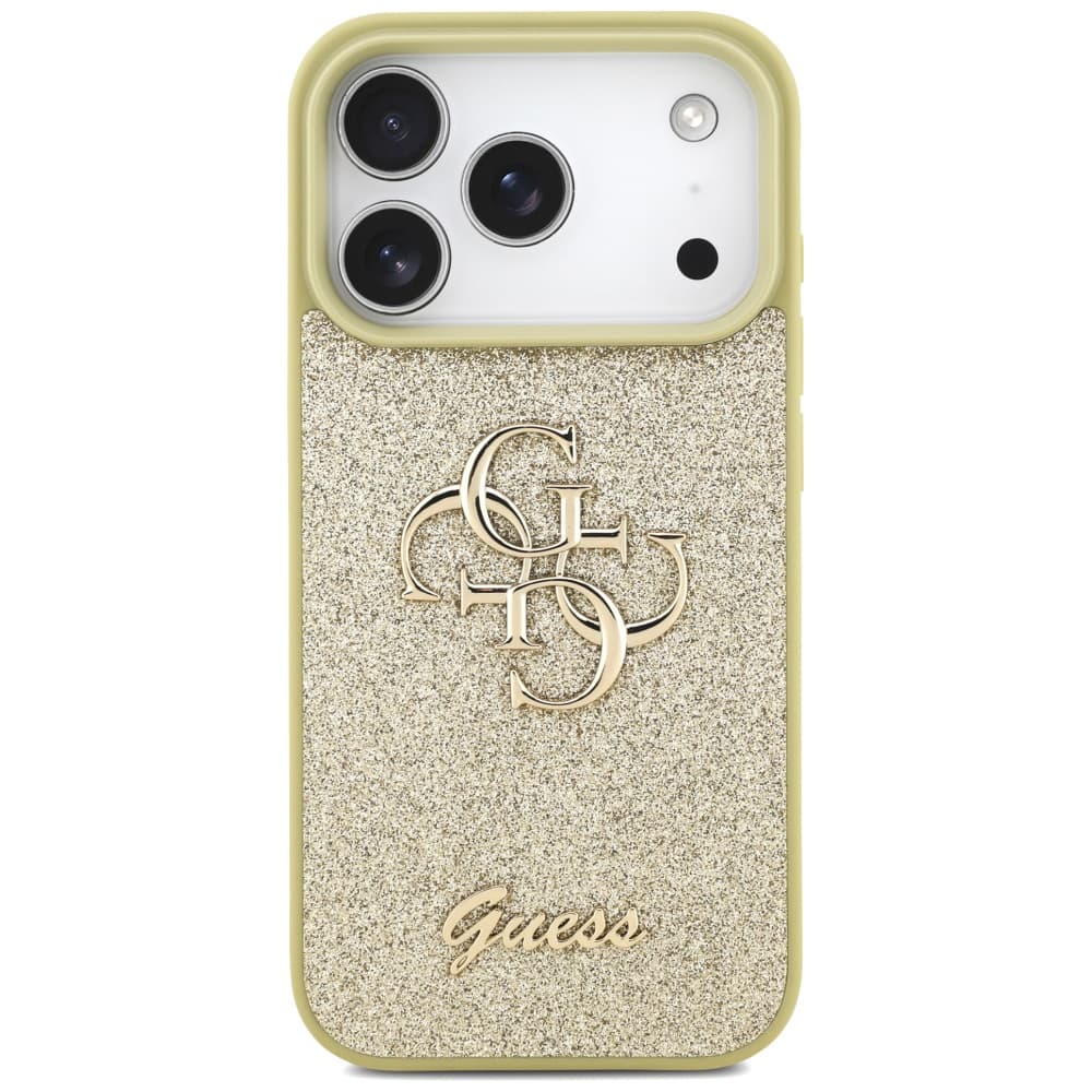 Guess Fixed Glitter Big 4G pouzdro iPhone 17 Pro zlatá - náhled 2