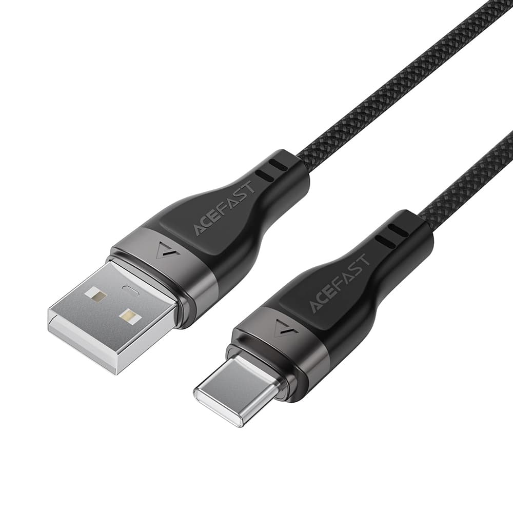 Acefast Data Cable C11-04 Magnetické navíjení Rychlé nabíjení USB na Type-C 3A Nastavitelná délka 1.2m černá - náhled 2