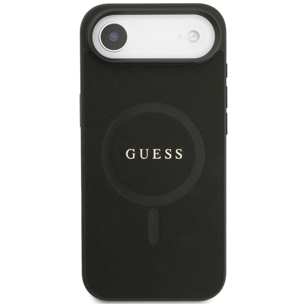 Guess Saffiano Classic Logo MagSafe pouzdro iPhone 17 Air černé - náhled 2