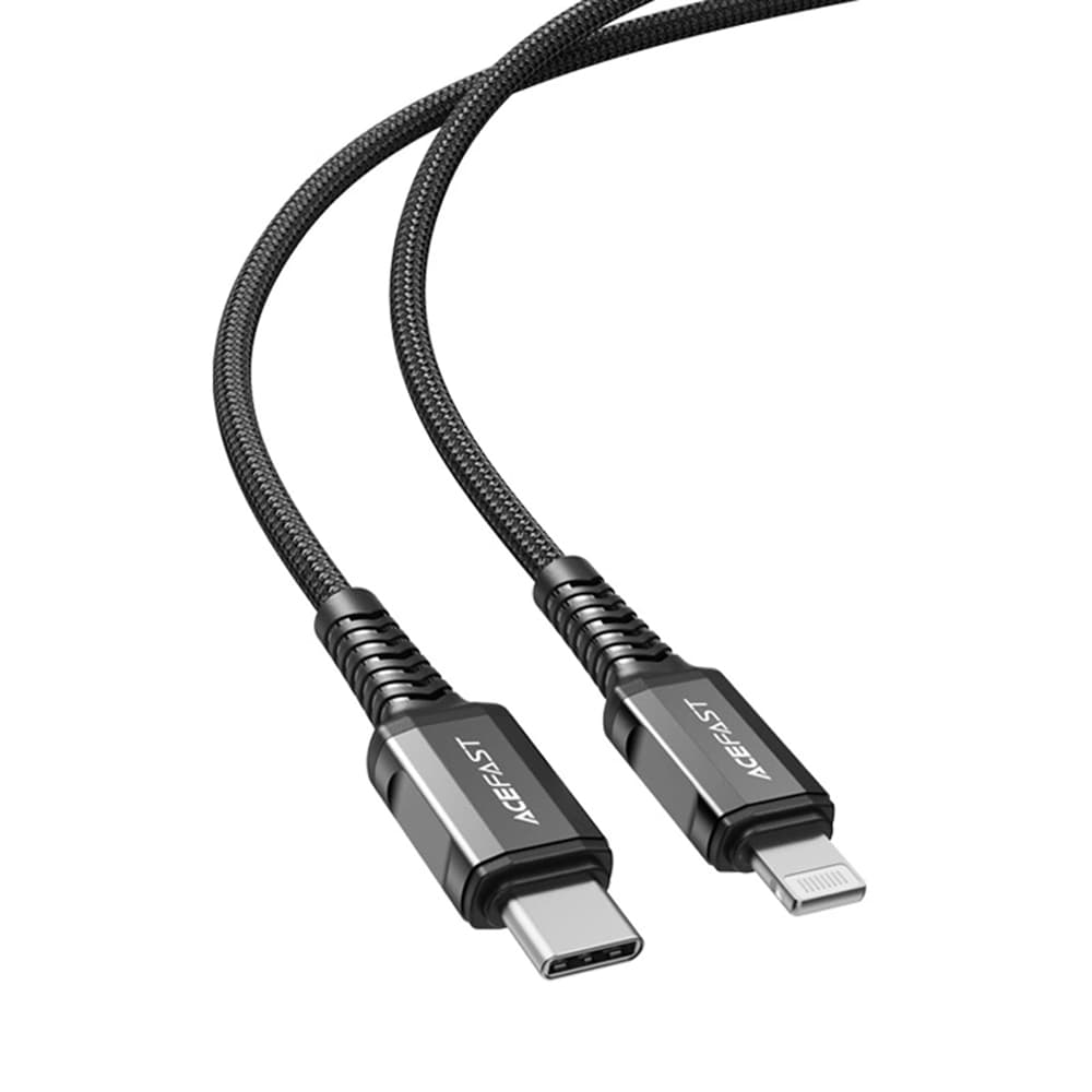 Acefast Datový kabel C1-01 Type-C na Lightning 30W 3A MFi 1.2m černý - náhled 2