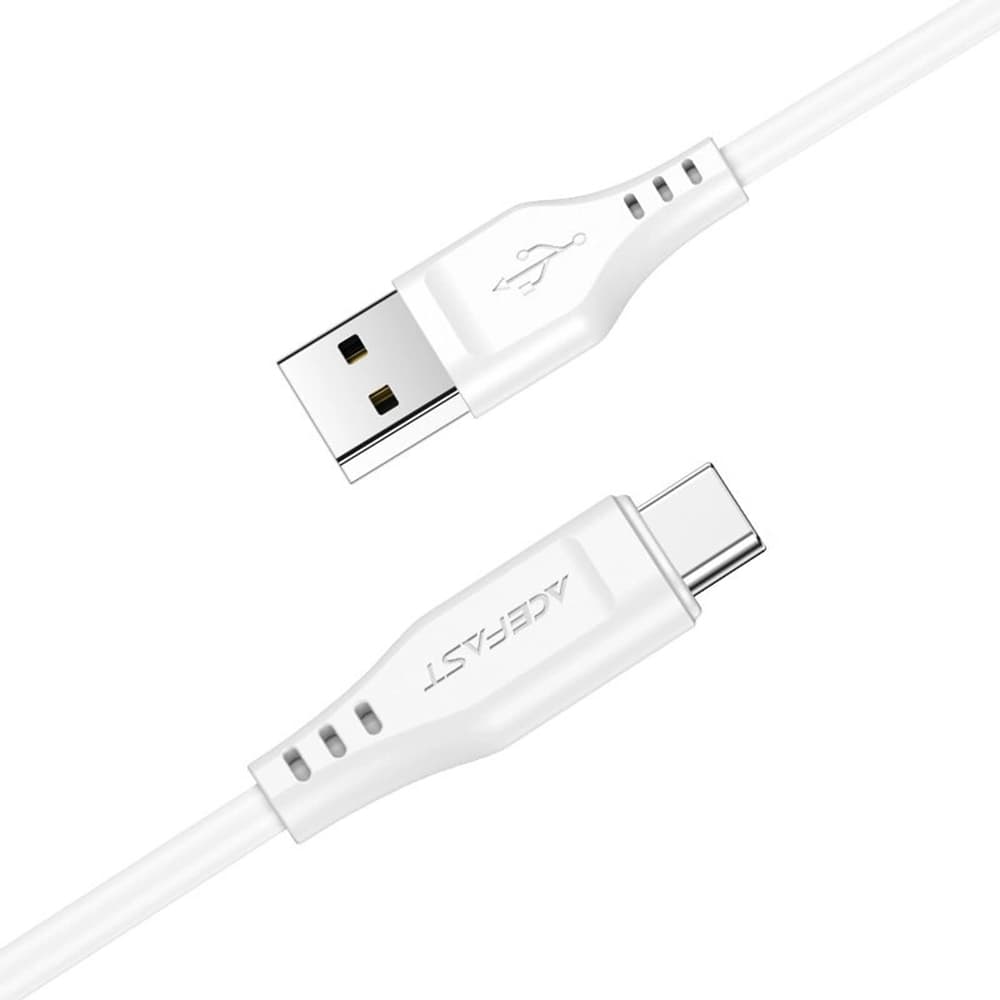 Acefast Datový kabel C3-03 USB na Type-C 60W 3A Rychlé nabíjení 1.2m bílý - náhled 2