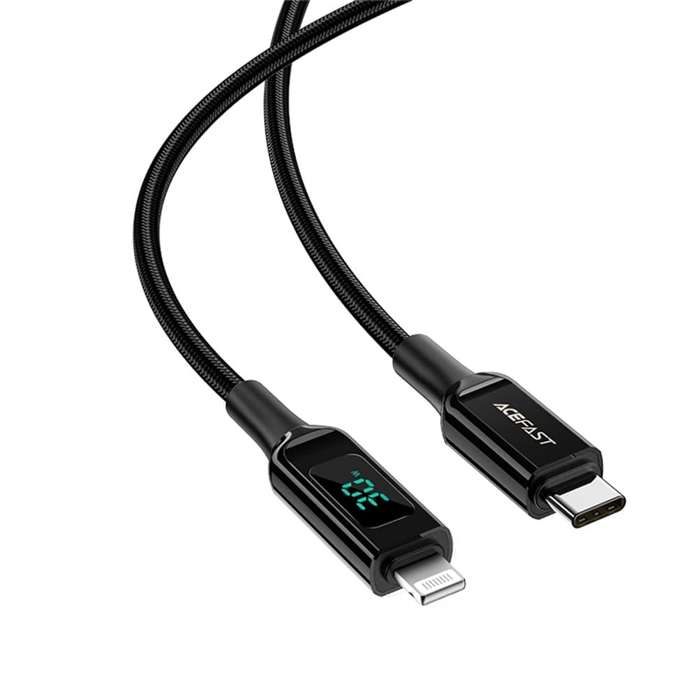 Acefast Data Cable C6-01 Type-C na Lightning Rychlé nabíjení 1.2m Černá - náhled 2