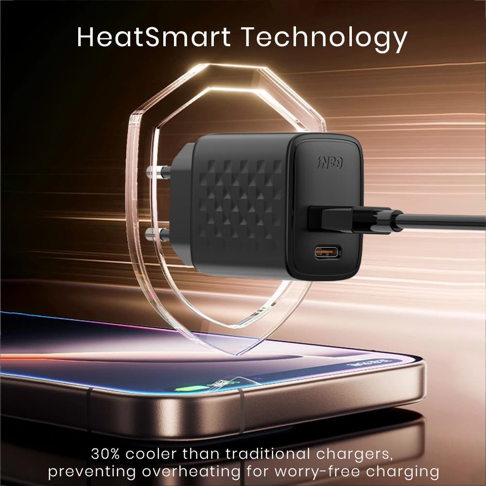 Lito Wall Charger LC15 Type-C USB výstup PD20W GaN PC nehořlavý EU zástrčka černý - náhled 2