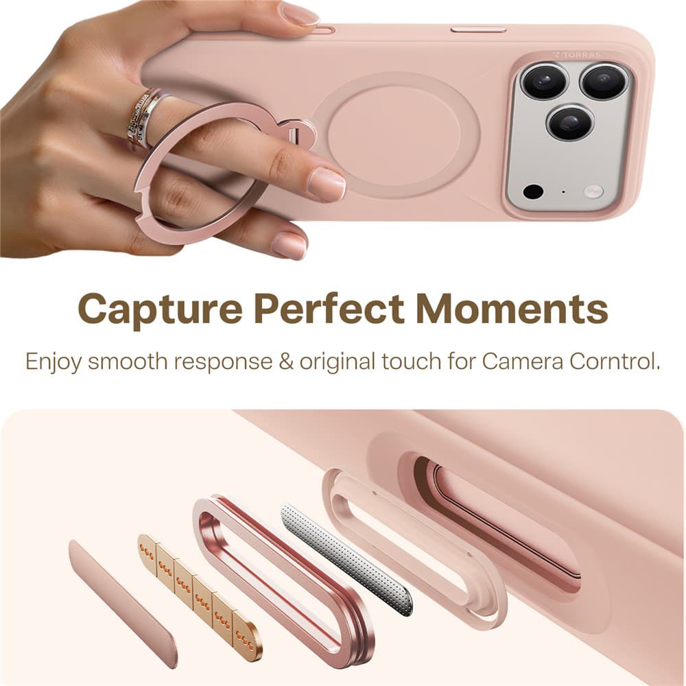 Torras QPRO Silicone Series iPhone 17 Pro růžový - náhled 2